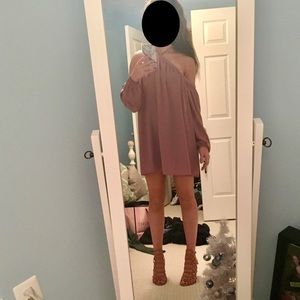 Cute pink off the shoulder dress